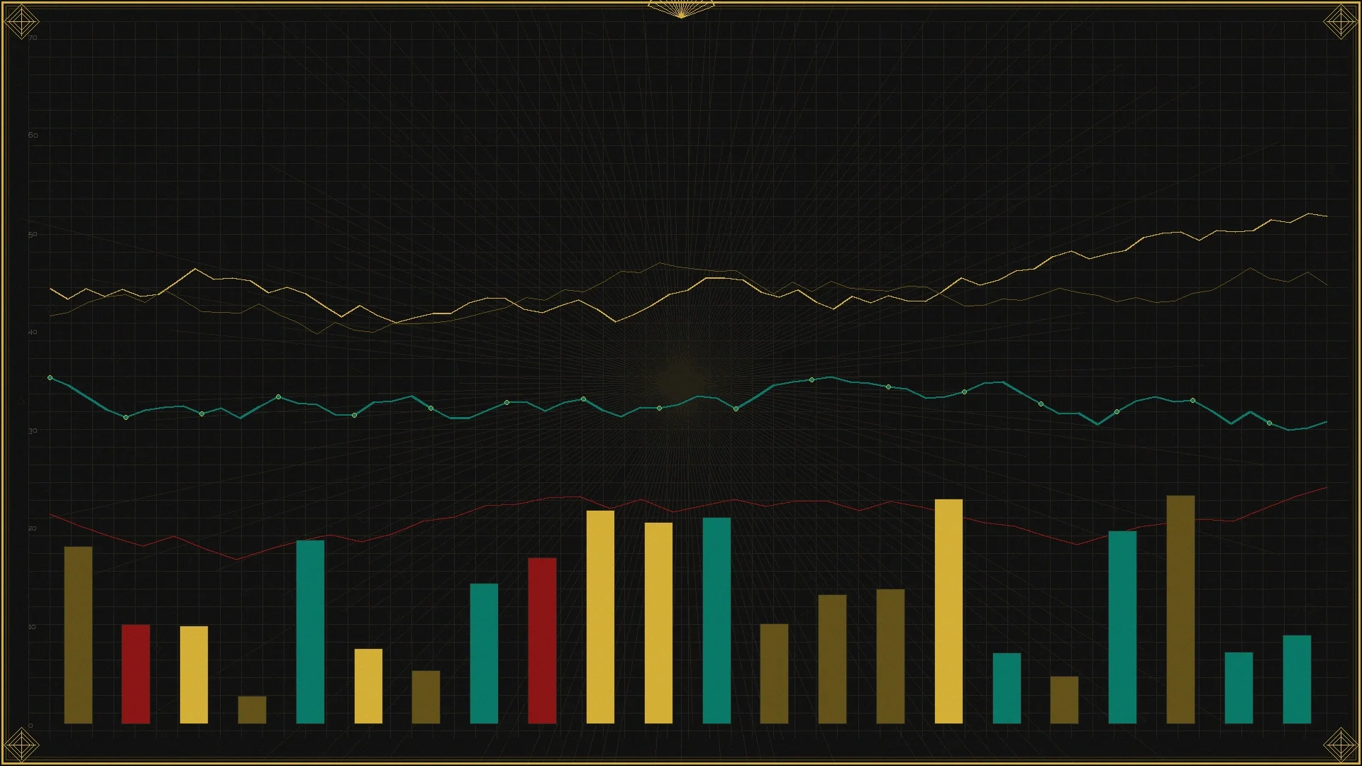 刮刮乐鎏金数据大厅装饰艺术风背景